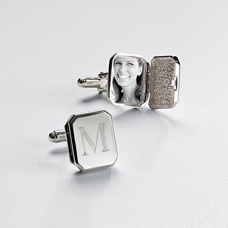 Locket Silver Cuff Links