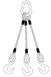 Three Legs Ropes Sling, Length : 6 x 19 IWRC
