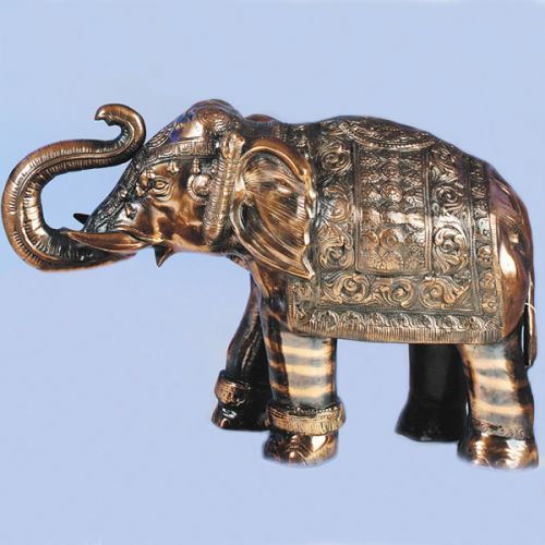 1982 Gun Metal Big Elephant Statue