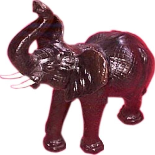 9700 Leather Animal African Elephant Statue