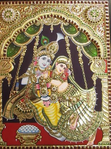 Radha Krishna Tanjore Paintings