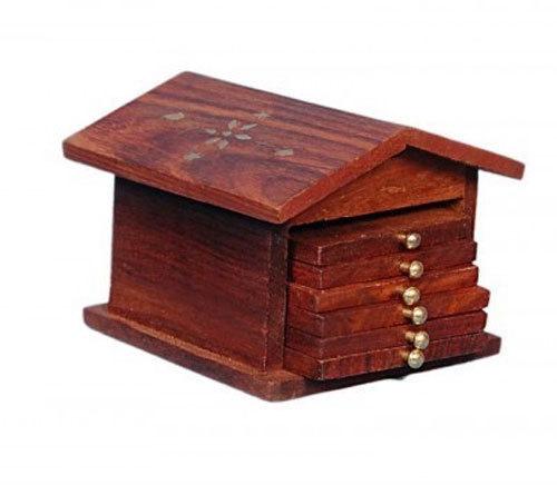 Trendy Wooden Tea Coaster Set, For Home