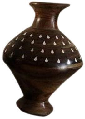 Wooden Flower Vase, Color : Brown