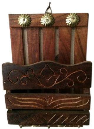 Wooden Hanging Utensil Holder, For Home, Color : Brown