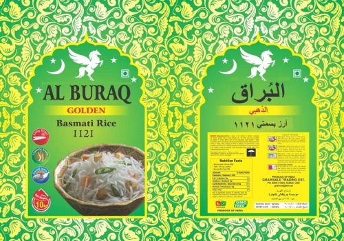 Organic Al Buraq 1121 Golden Basmati Rice, Packaging Type : White