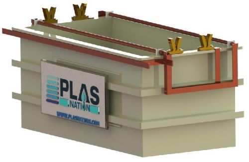Polypropylene Electroplating Tank, Storage Material : Water, Chemicals/Oils