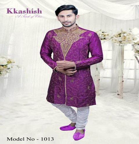 Dupian Silk MEN FANCY KURTA, Size : 34 36 38 40 42 44 46 48