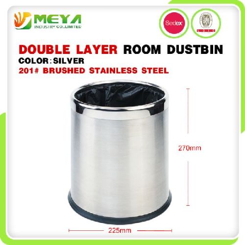 Small Indoor Hotel Room Double Layer Trash Can
