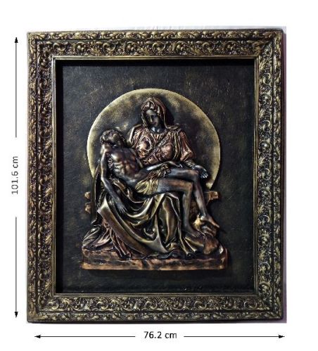 Pieta MN CP Gold Statue With Frame