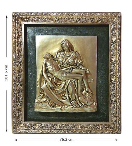 Pieta PL Brass Statue With Frame, Style : 3D