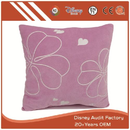Plush Floral Decorative Pillow