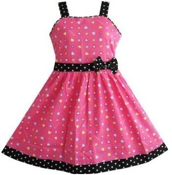 Cotton Printed Girls Frocks, Technics : Woven