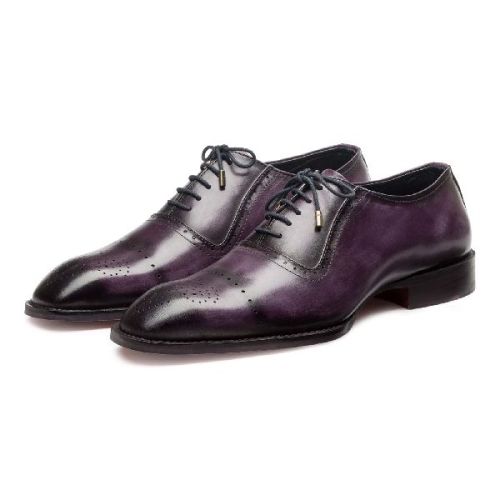 Leather Formal Shoes, Color : Violet