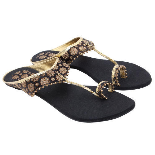 Genuine Leather Embroided Ladies Ethnic Sandals