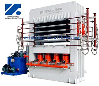 Short Cycle Melamine Laminating Hot Press Line