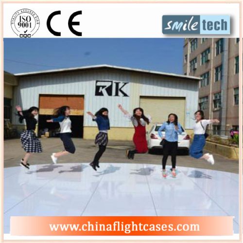 30ft Diameter White Glossy Round Dance Floor