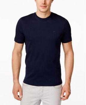 Mens Round Neck T-shirt, Color : Black