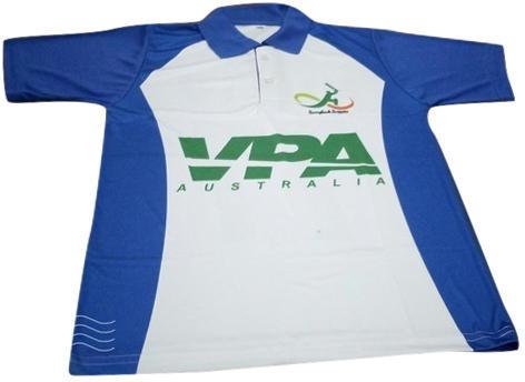 Printed Cotton Fabric Mens Cricket Polo T-Shirts, Technics : Woven