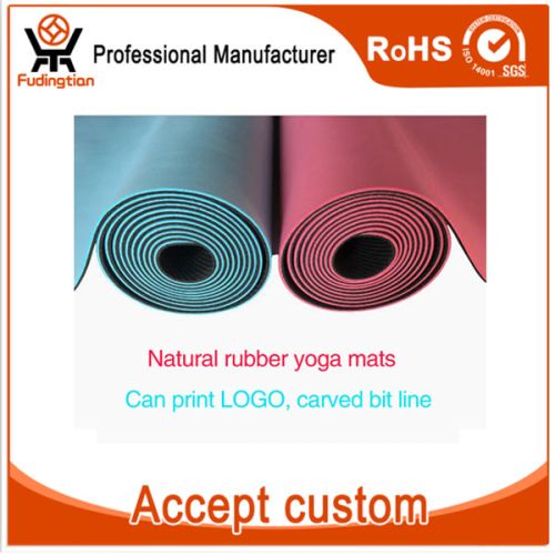Custom Logo With Carrying Strap Folding Chakra Rubber Eco Friendly Yoga Mat