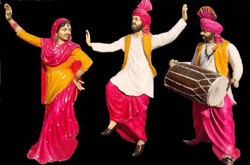 Traditional Punjai Culture Bhangra Fiber Sculpture