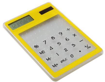 8 Digits Transparent Desk Solar Calculator