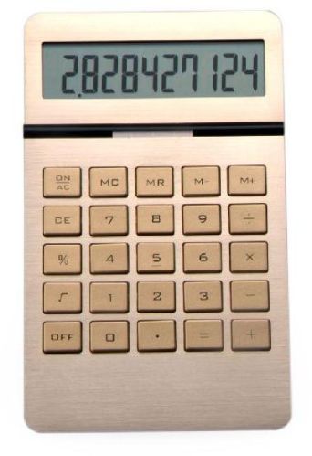 Aluminum Surface Dual Power Desktop Calculator