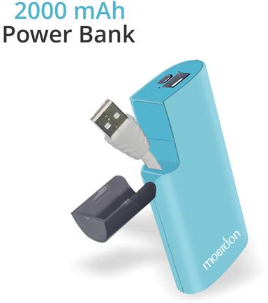Moerdon 2000mAh Power Bank, Capacity : 2200mAh