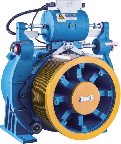 Double Wrap Gearless Elevator Traction Machine