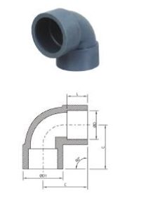 Socket Type Plain Moulded Elbow, For PP Pipe Fitting, PP Pipe Fitting