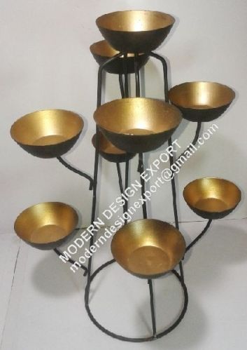 Iron Candle Holders Tree Black Powder Coated