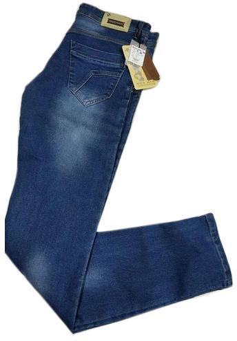 Mens Dobby Stretchable Slim Fit Jeans, Waist Size : 28 To 36 Inch