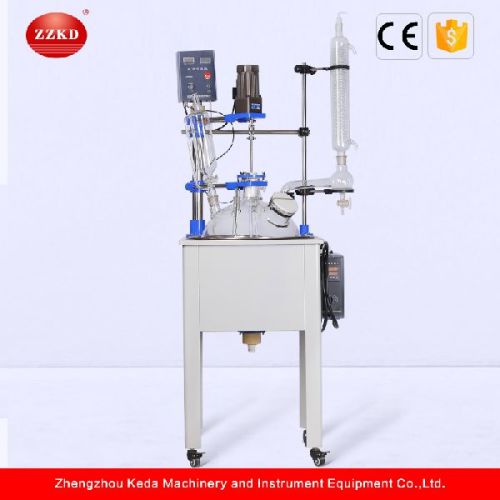 Single Layer Fractional Distillation Glass Reactor Kettle