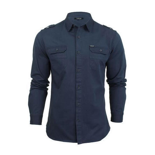 Plain Cotton Mens Regular Fit Shirts, Size : XL, XXL