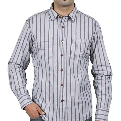 Cotton Mens Striped Shirts, Size : L, XL, XXL