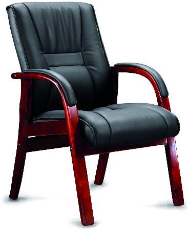 Antique Pattern Synthetic Leather Visitor Chair