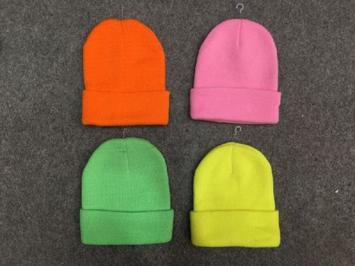 Fluorescent Knitted Beanie Hat