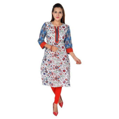 Cotton Casual Printed Kurtis, Age Group : Adult