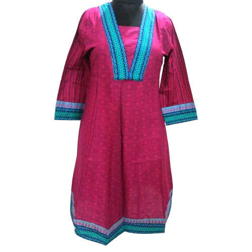 Cotton Fabric Formal Anarkali Kurtis, Gender : Female