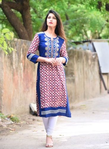 Printed Kurtis, Size : L, M, XL