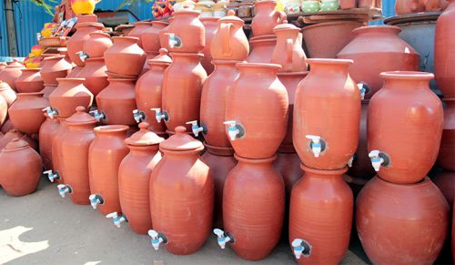 Clay Water Pot With Tap