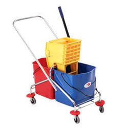 Polished Mop Wringer Trolley For Industrial