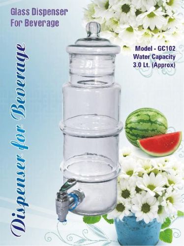 Glass Beverage Dispenser, Capacity : 100-200ml