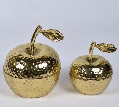 Brass Apple Shaped Jar, For Canned Food, Cookie, Loose Powder, Pickle, Plastic Type : PET