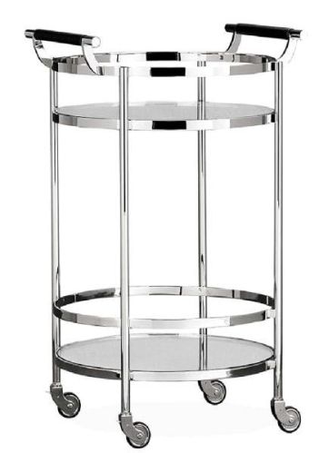 Rectangular Stainless Steel Bar Cart, For Keeping Goods, Size : 24inch, 24x24inch, 30x26inch