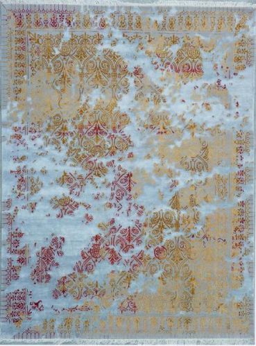 Hand Knotted Woolen & Silk Carpets, For Home, Hotel, Office, Size : 2x3feet, 3x4feet, 4x5feet