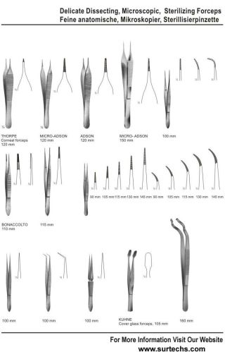 Surgical Delicate Dissecting Microscopic and Sterilizing Forceps