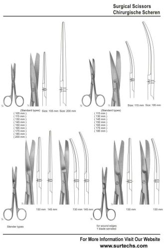 Slender Type Surgical Scissors