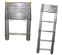 Silver Aluminum Folding Ladder for Industrial, Home, Indoor, Outdoor