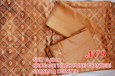 Plain Brocade Salwar Suit, Feature : Breathable, Easy Washable