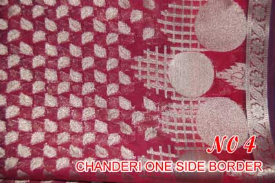 Chanderi One Side Border Saree, Feature : Comfortable, Easily Washable, Skin Friendly